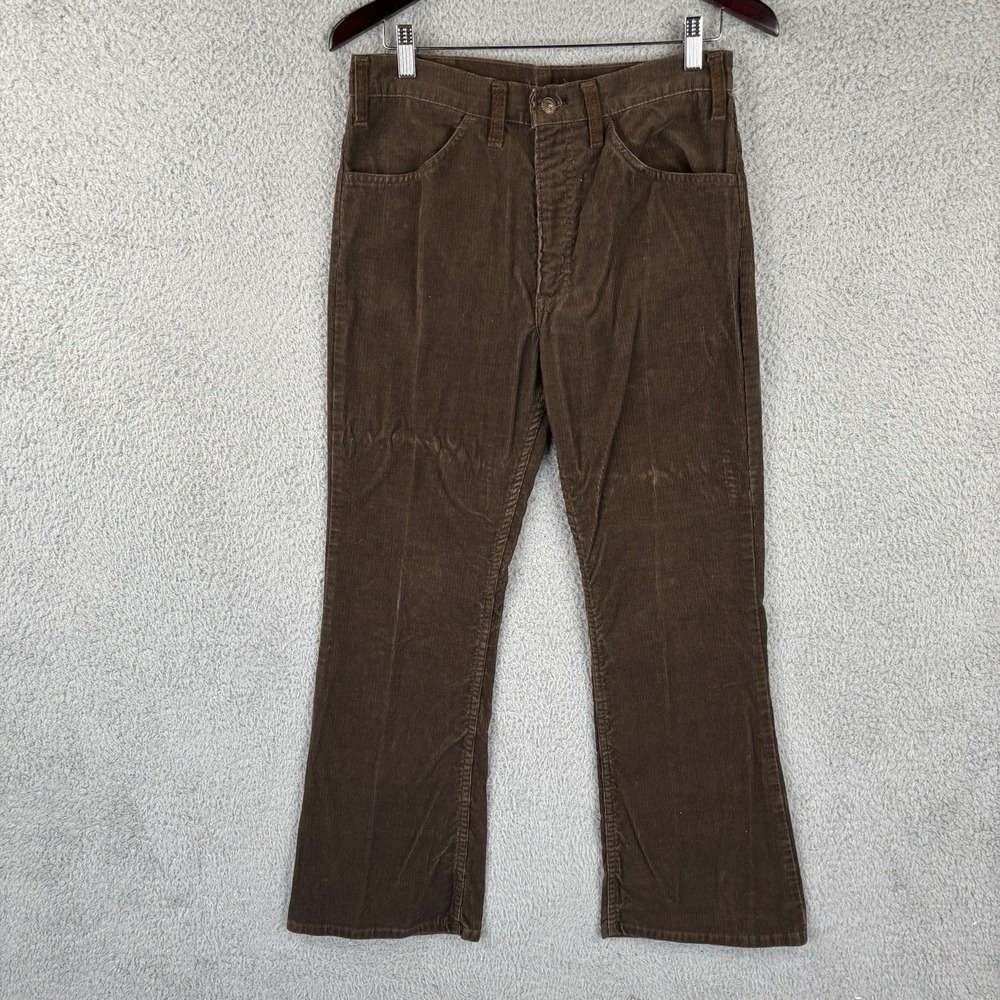 Vintage 70's Levi's 646 Corduroy Bell Bottom Flare Pants 1529 White Tab 32x30